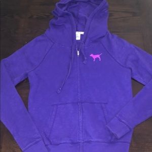 neon purple sweatshirt